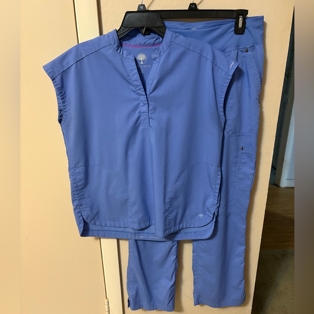 Healing Hands Blue Scrub Set